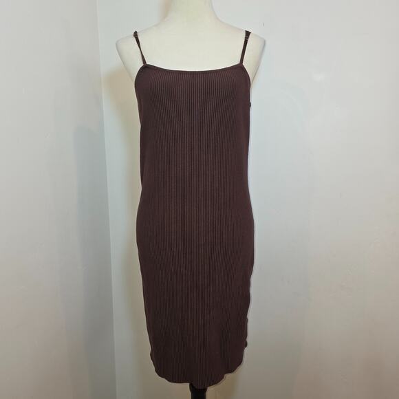 House of Harlow 1960 Dresses & Skirts - House Of Harlow 1960 Brown Sleeveless Ribbed Midi Dress Large Revolve